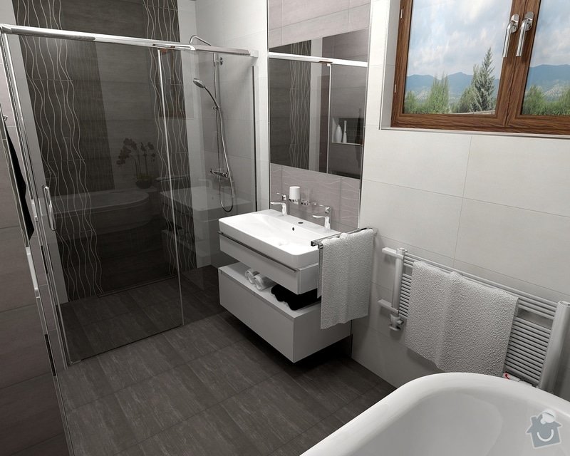 Oblozeni koupelny + 2 WC: Gazarek_koupelna_pohled_2
