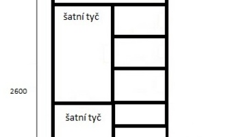 Vestavná šatní skříň - stav před realizací