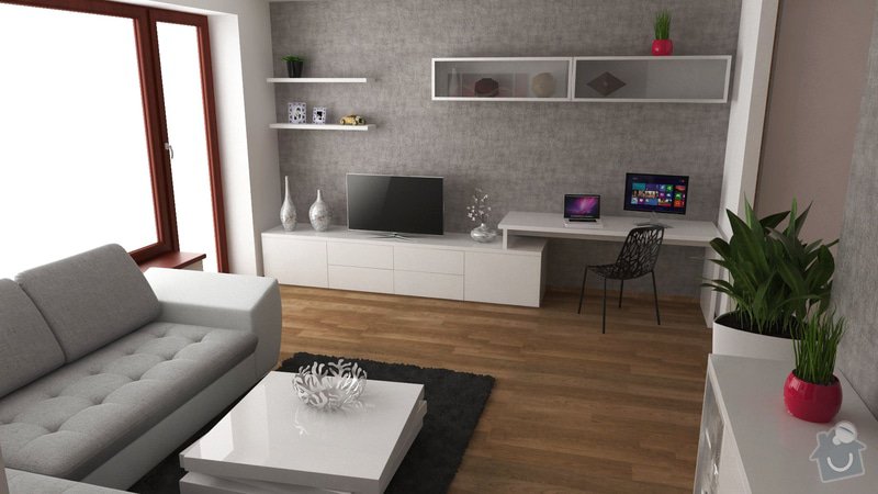 Návrh interiéru obývacího pokoje: OB3_
