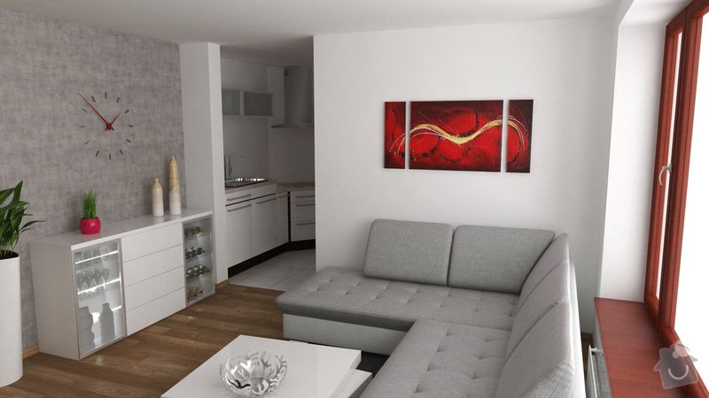 Návrh interiéru obývacího pokoje: OB4_