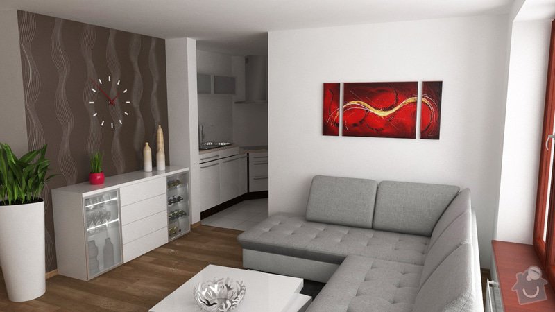 Návrh interiéru obývacího pokoje: OB8_