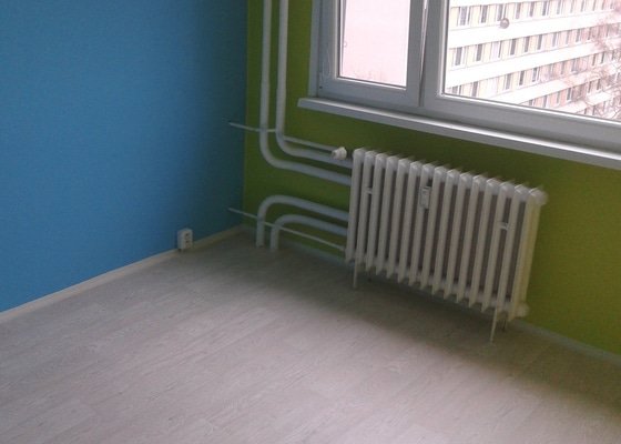 Malířské práce (1 pokoj), pokládka lina 10m2