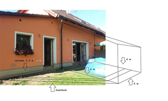 Stavba venkovní terasy - stav před realizací