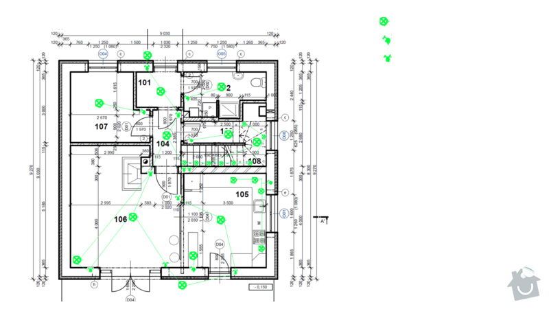 Vyhotovení rozvodů elektroinstalace novostavba: 1patrosvetla