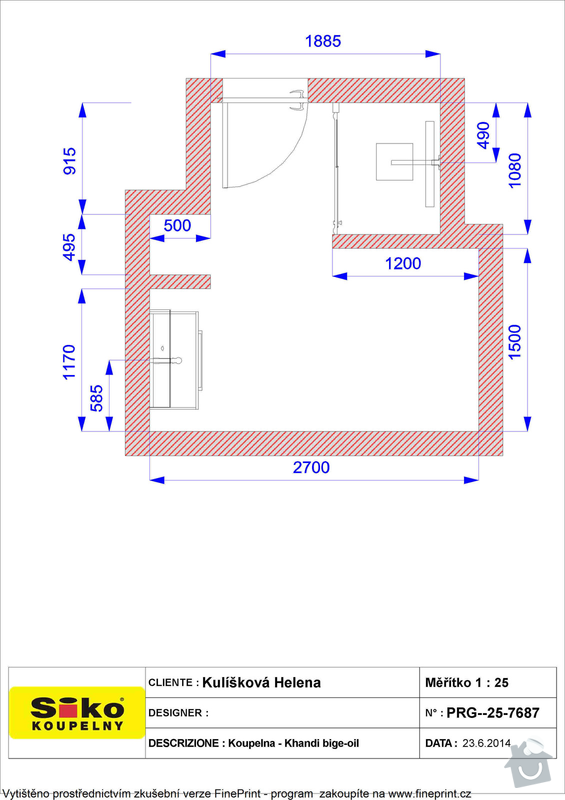 Obkladačské práce koupelna + wc cca 10m2 podlahové plochy: Plan_-_Kuliskova_Helena_Koupelna_-_Khandi_bige-oil_