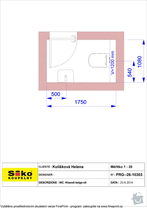 Obkladačské práce koupelna + wc cca 10m2 podlahové plochy: Plan_-_Kuliskova_Helena_WC_-Khandi_beige-oil_