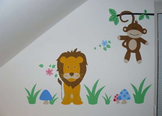 Malba dekorace v dětském pokoji