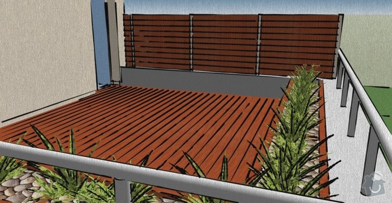 Stavba dřevěné terasy cca 30 m2: navrh