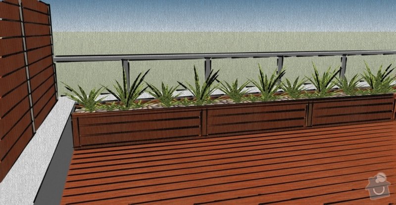 Stavba dřevěné terasy cca 30 m2: hranoly1