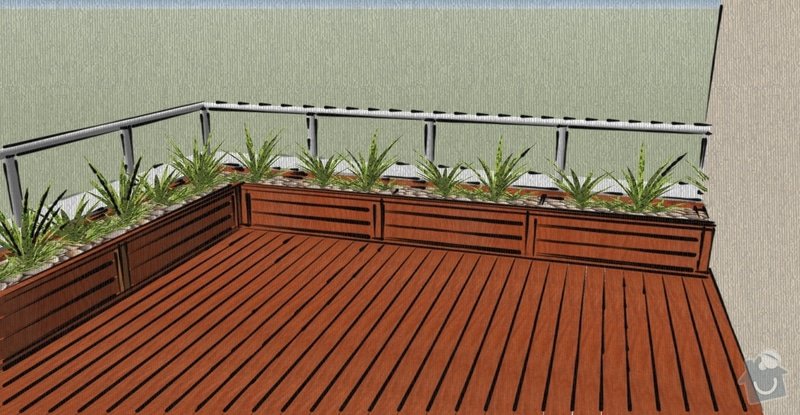 Stavba dřevěné terasy cca 30 m2: hranoly2