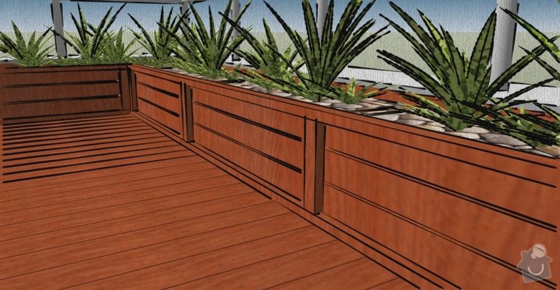Stavba dřevěné terasy cca 30 m2: hranoly3