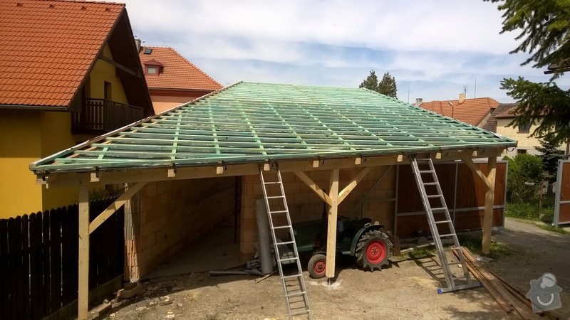 Zhotovení střechy dvougaráže: 2015-05-15_14.00.41