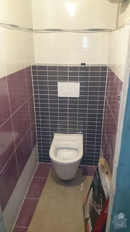 Obložení koupelny a WC, montáž sanity: 15
