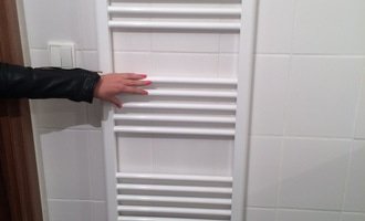 Instalace žebříku(topení) v koupelně - stav před realizací