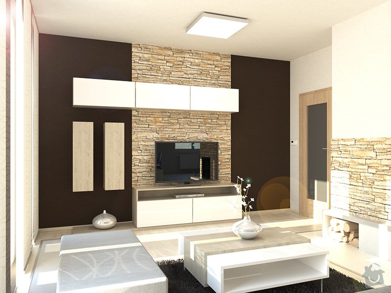 Návrh moderního interiéru v neutrálních barvách: 04_KARASOVA_-_navrh_televizni_sestavy