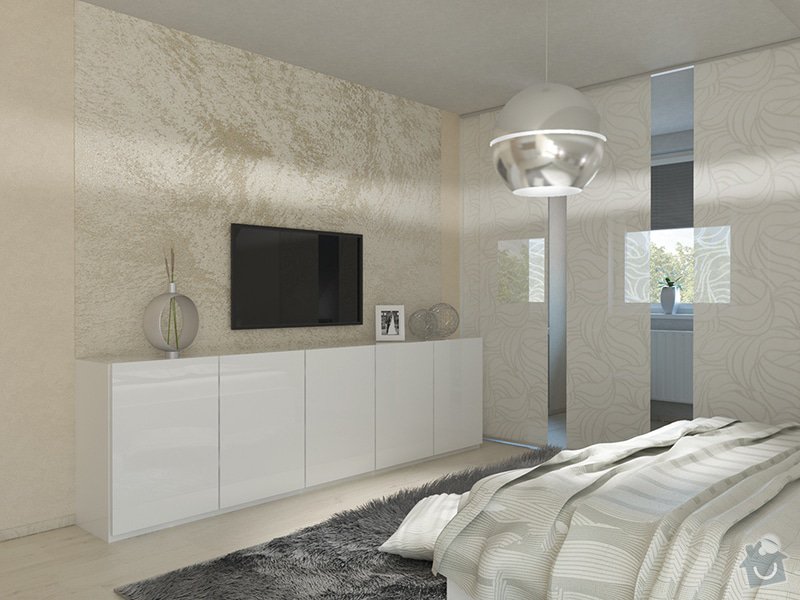 Návrh moderního interiéru v neutrálních barvách: 09_KARASOVA_-_navrh_TV_steny