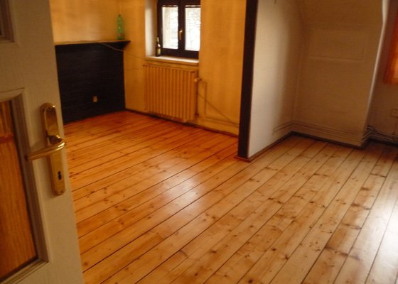 Broušení dřevěné podlahy (prkna) cca 40m2