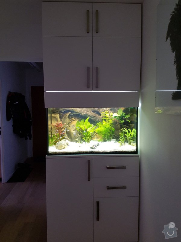 Vestavěná skříň s místem pro akvárium: akvarko