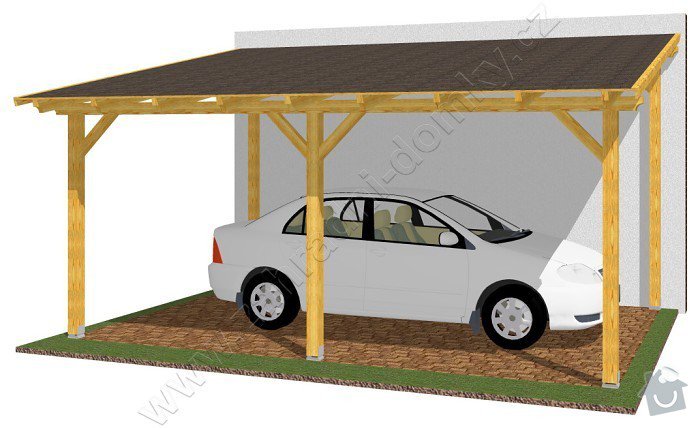 Parkovací stání se zámkovou dlažbou a přístřešek na auto: garazove-stani-standard-ke-zdi-350-520-10-1