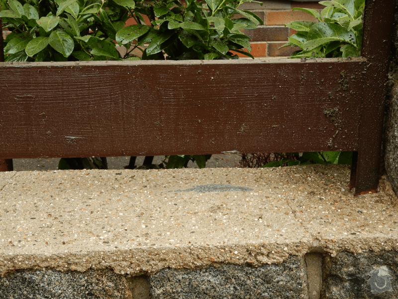 Čištění dlažby, zídek, dřevěného plotu: betonova_zidka_vycisteno