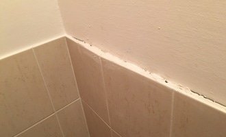 Oprava obkladů WC - vypouklé dlaždičky - stav před realizací