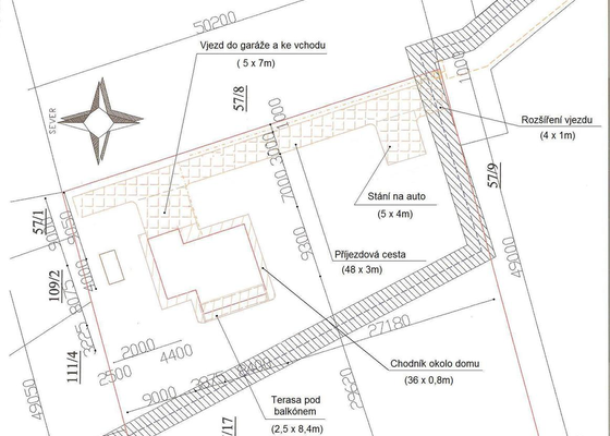 Pokládka zámkové dlažby 253 m2 - stav před realizací