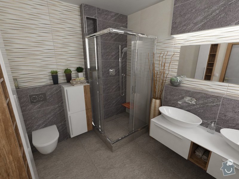 Návrh a vizualizace interiéru ložnice a dále koupelny: navrh-koupelny-a-toalety_Vizualizace_5