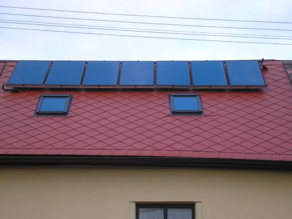 Solárni panely na domě